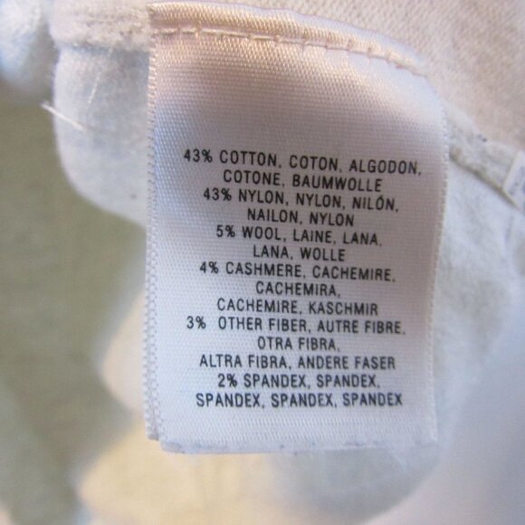 Anthropologie Angle of the North Wool Cashmere Knit Cowl Neck White Sweater Med - Picture 5 of 8